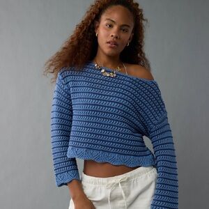 American EagleBlue Knit Women's Sweater